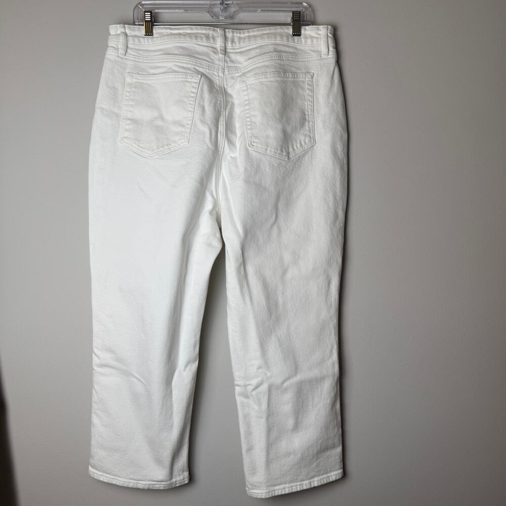 Loft High Rise The Slim Cropped White Jeans Size 33 Petite (16 Petite) - Picture 3 of 7